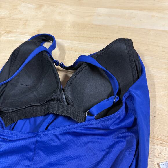 Miraclesuit NWOT Rock Solid Wrapsody One Piece Swimsuit Azul Blue Size 8 - Picture 8 of 12